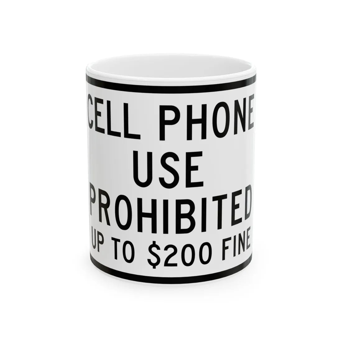 MUTCD-TX S7-1T (Texas) (Road Sign) White Coffee Mug 11oz - Go Mug Yourself