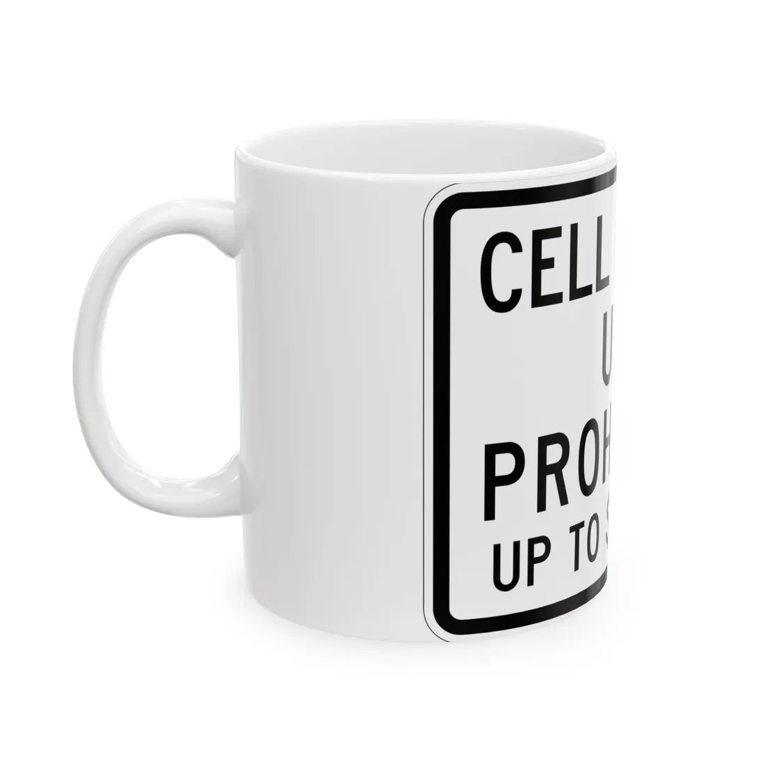 MUTCD-TX S7-1T (Texas) (Road Sign) White Coffee Mug - Go Mug Yourself