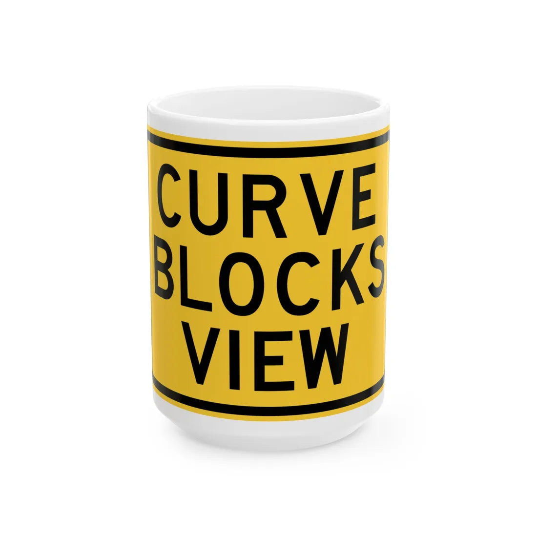MUTCD-TX W1-11TP (Texas) (Road Sign) White Coffee Mug 15oz - Go Mug Yourself