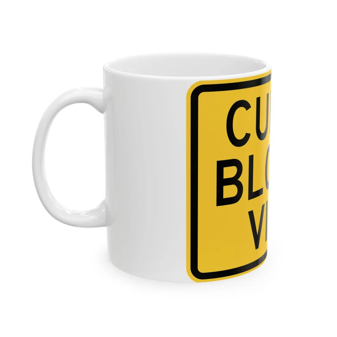 MUTCD-TX W1-11TP (Texas) (Road Sign) White Coffee Mug - Go Mug Yourself