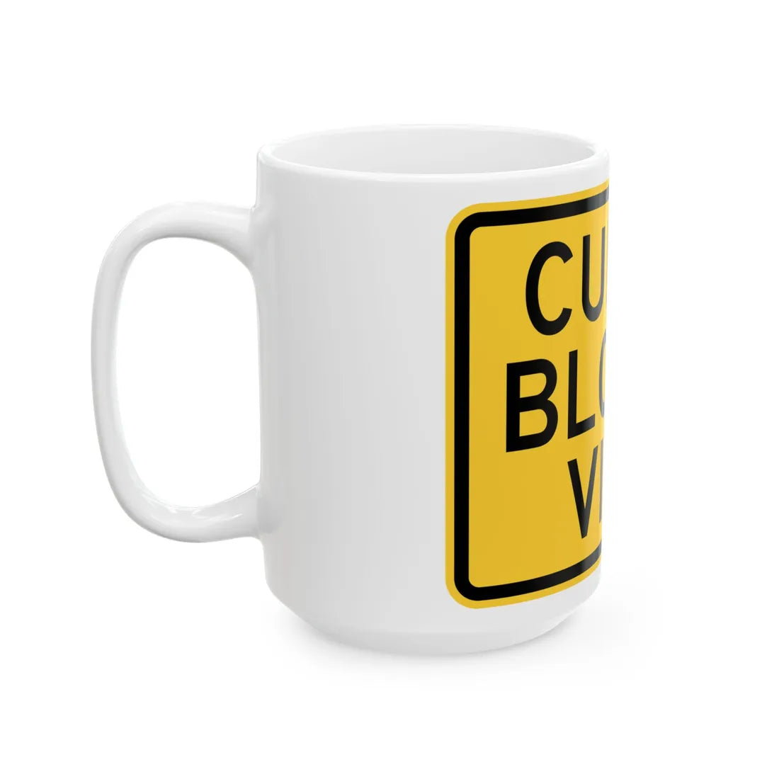 MUTCD-TX W1-11TP (Texas) (Road Sign) White Coffee Mug - Go Mug Yourself