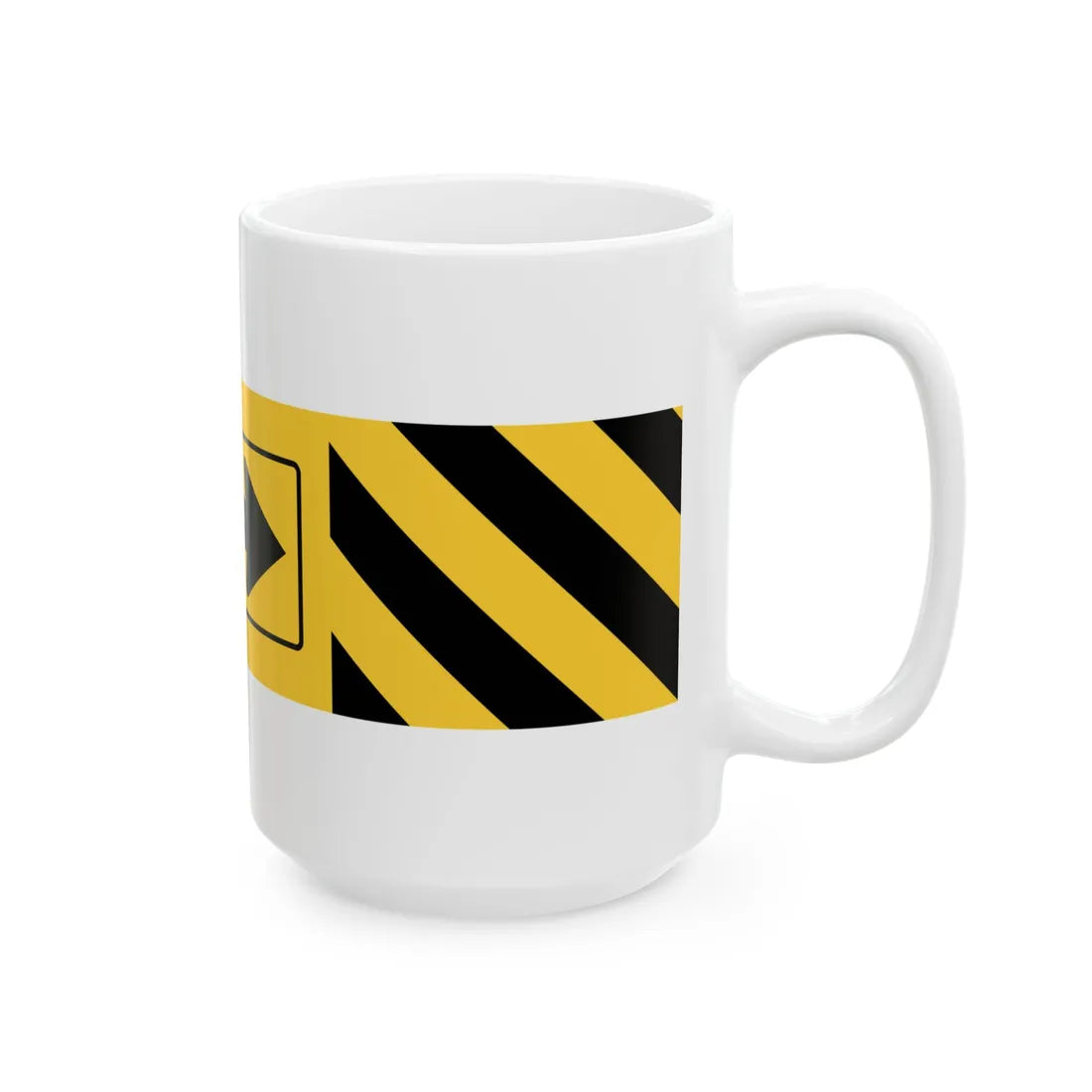 MUTCD-TX W1-7T (Texas) (Road Sign) White Coffee Mug - Go Mug Yourself