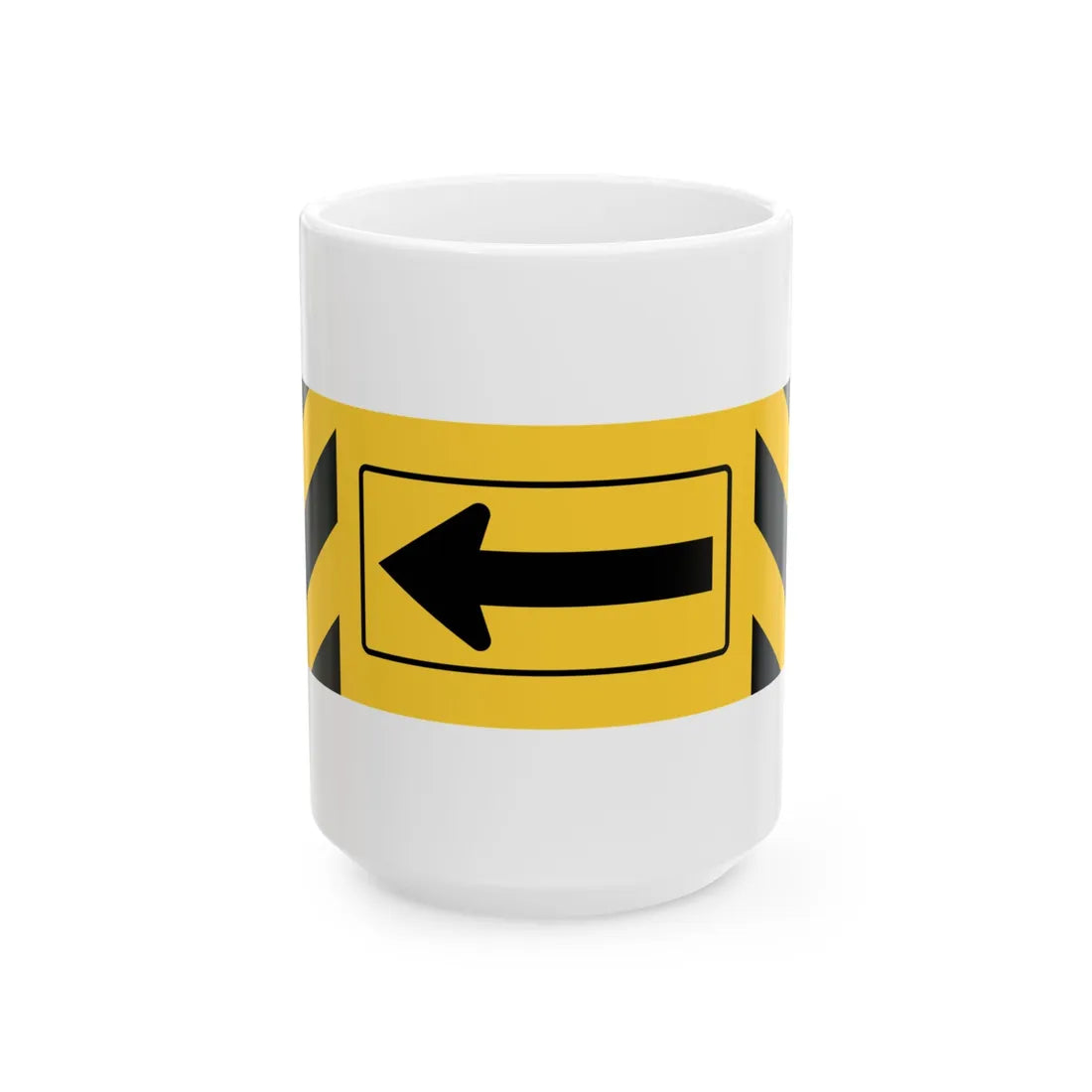 MUTCD-TX W1-9T-L (Texas) (Road Sign) White Coffee Mug 15oz - Go Mug Yourself