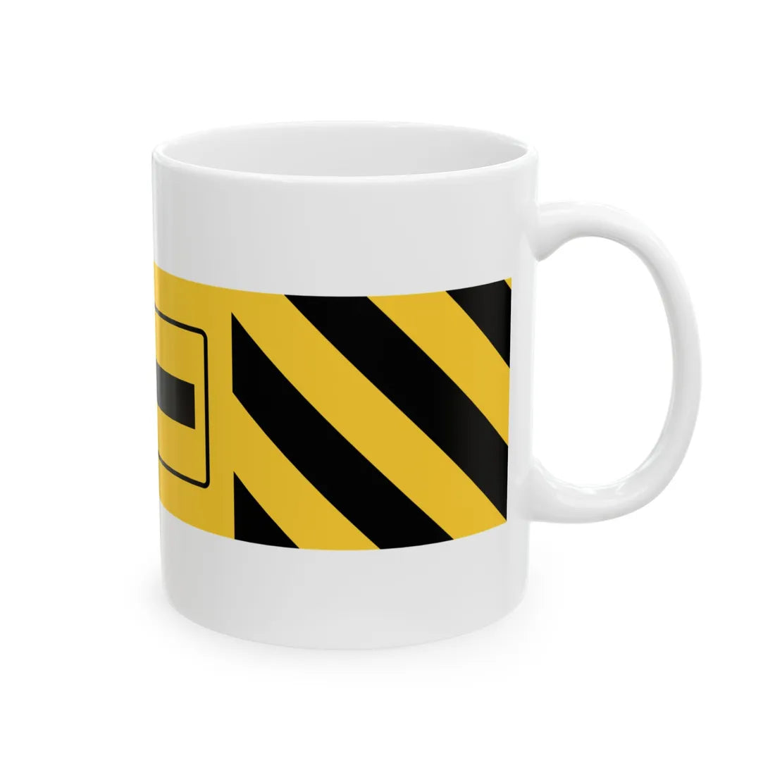 MUTCD-TX W1-9T-L (Texas) (Road Sign) White Coffee Mug - Go Mug Yourself