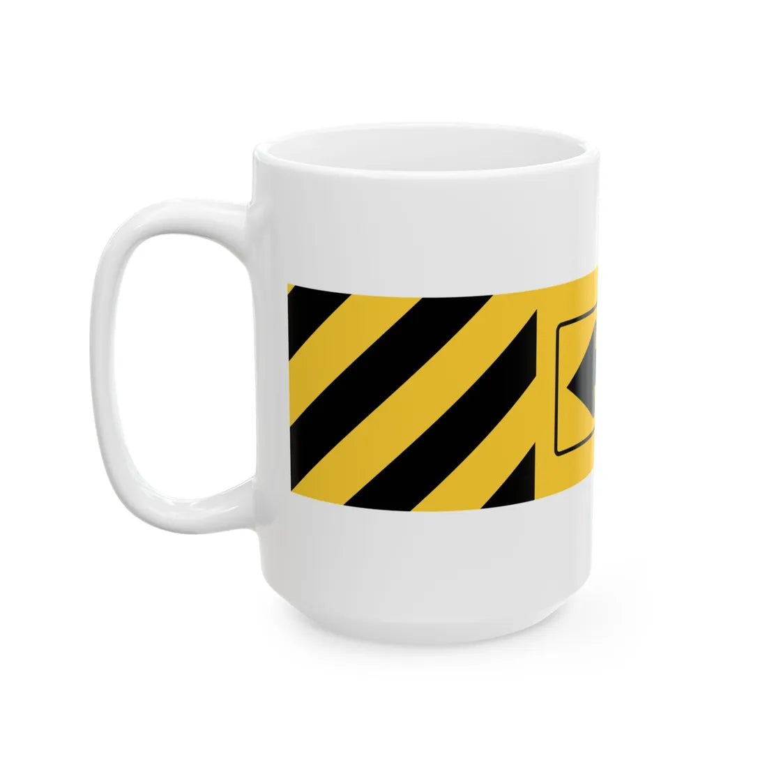 MUTCD-TX W1-9T-L (Texas) (Road Sign) White Coffee Mug - Go Mug Yourself