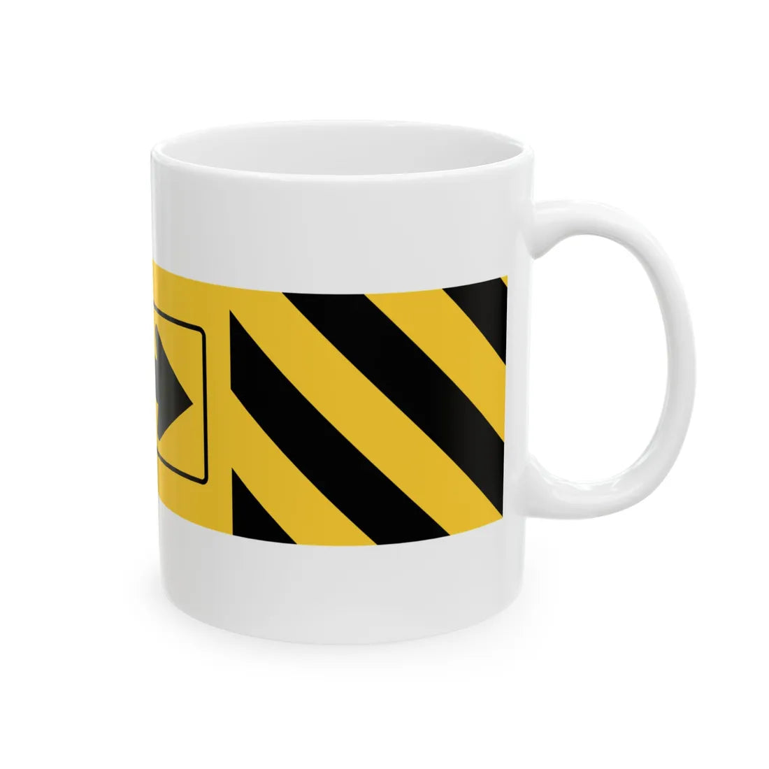 MUTCD-TX W1-9T-R (Texas) (Road Sign) White Coffee Mug - Go Mug Yourself
