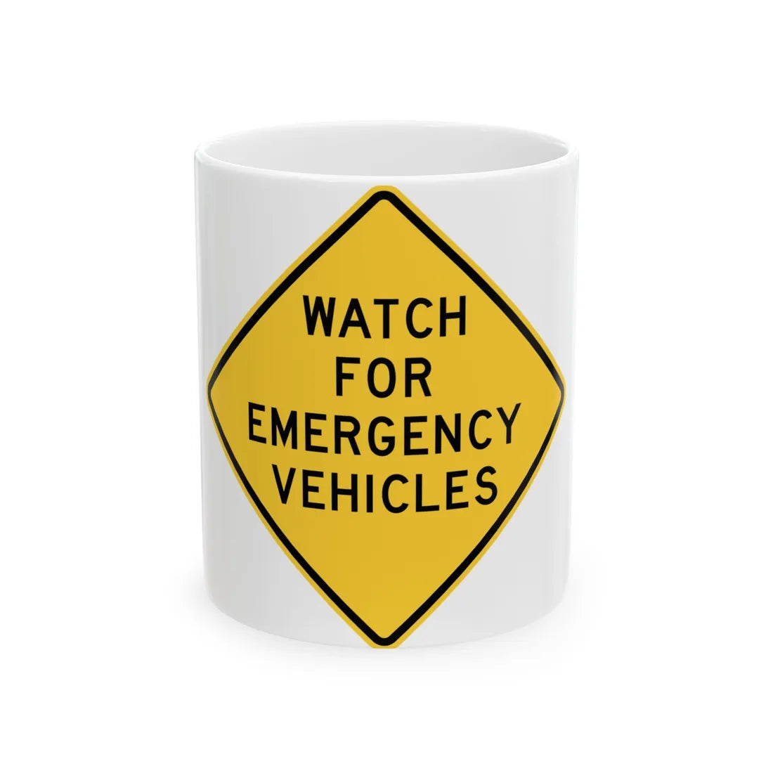 MUTCD-TX W11-12T (Texas) (Road Sign) White Coffee Mug 11oz - Go Mug Yourself