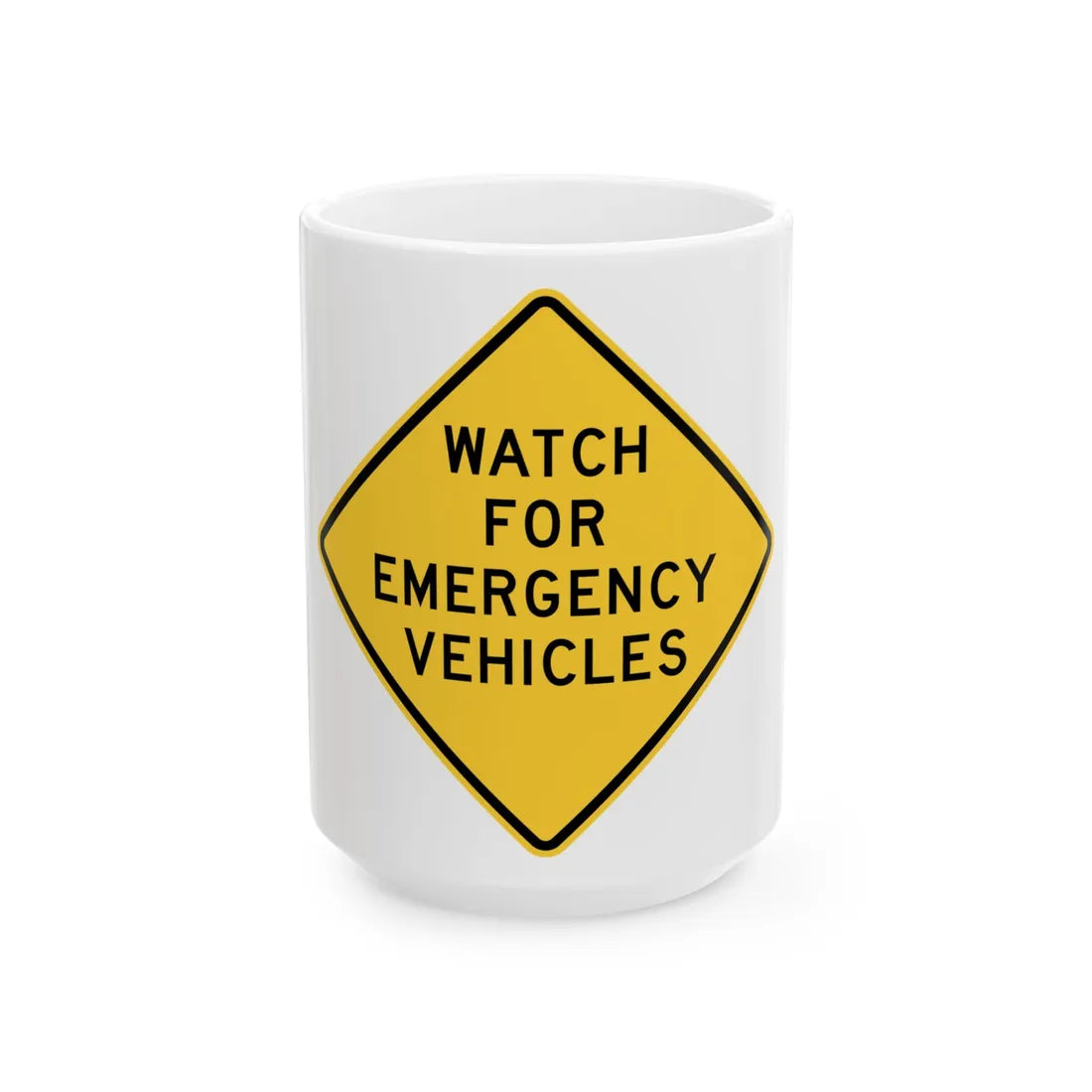 MUTCD-TX W11-12T (Texas) (Road Sign) White Coffee Mug 15oz - Go Mug Yourself