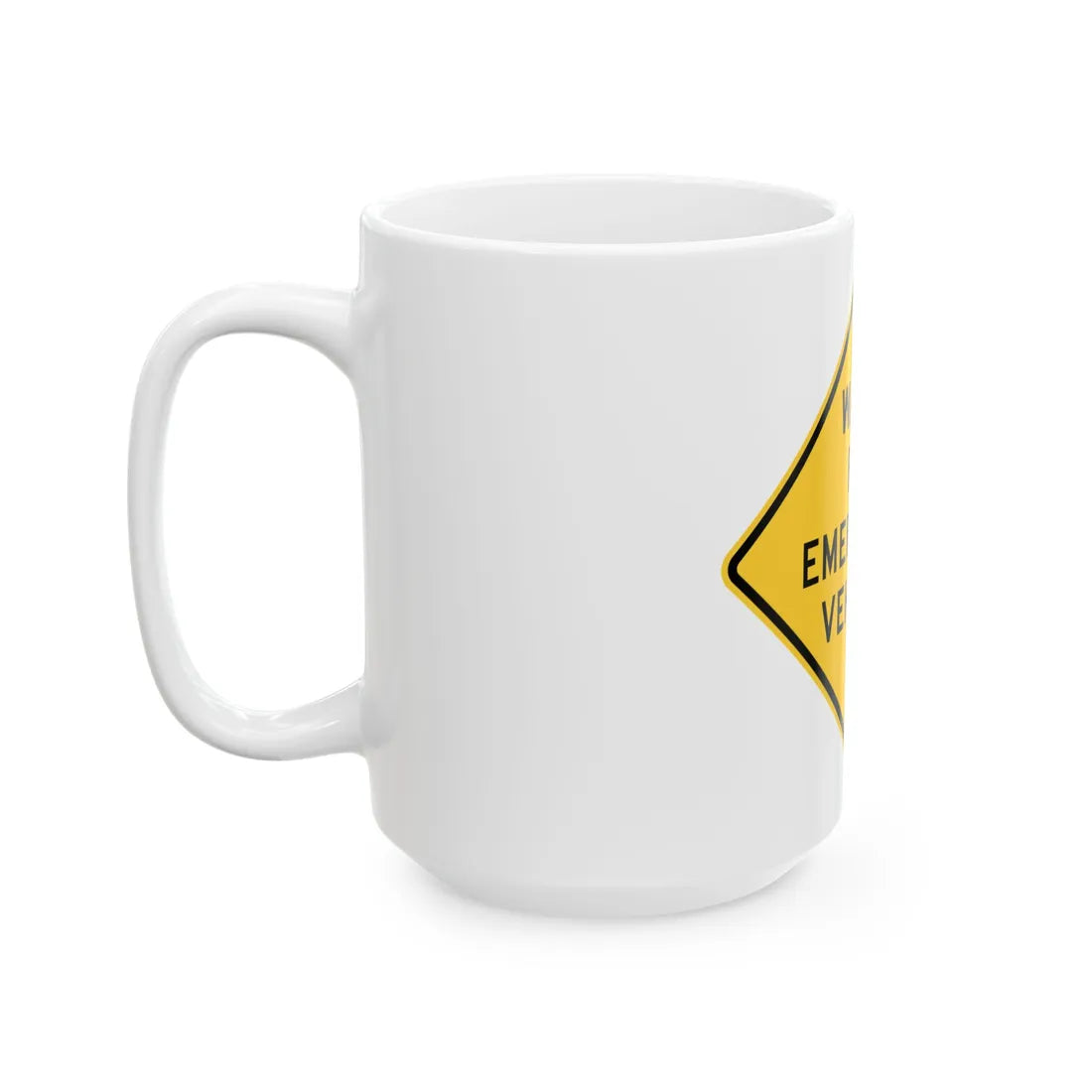 MUTCD-TX W11-12T (Texas) (Road Sign) White Coffee Mug - Go Mug Yourself