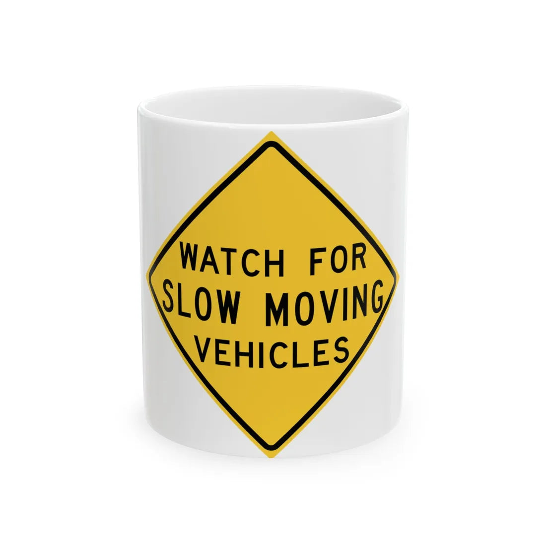 MUTCD-TX W11-15cT (Texas) (Road Sign) White Coffee Mug 11oz - Go Mug Yourself
