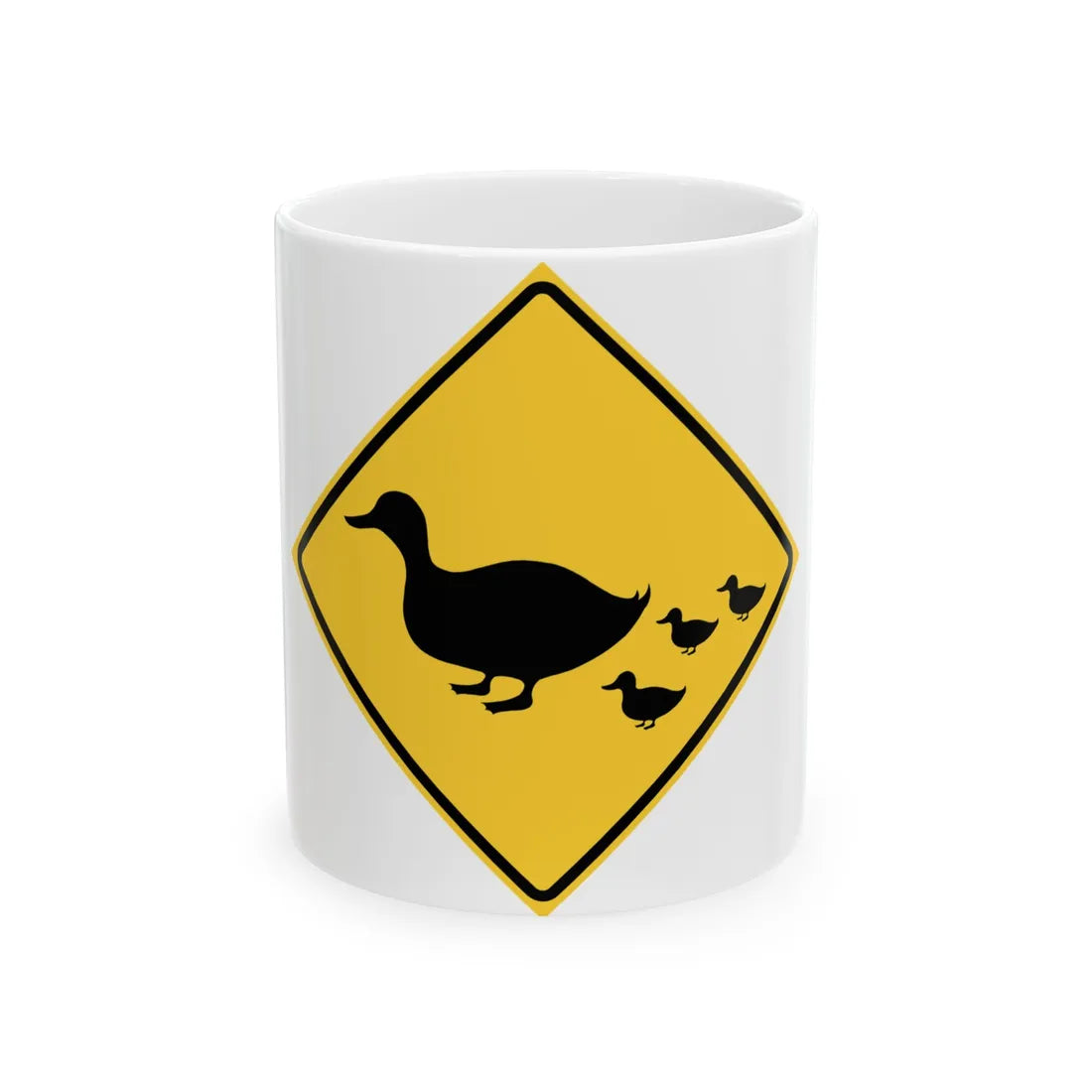 MUTCD-TX W11-25T (Texas) (Road Sign) White Coffee Mug 11oz - Go Mug Yourself