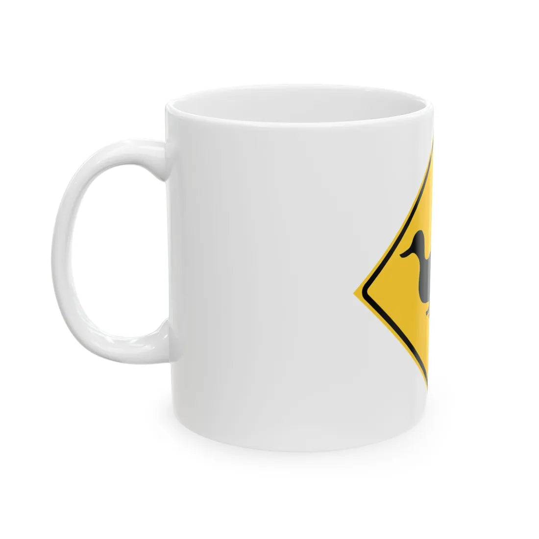 MUTCD-TX W11-25T (Texas) (Road Sign) White Coffee Mug - Go Mug Yourself
