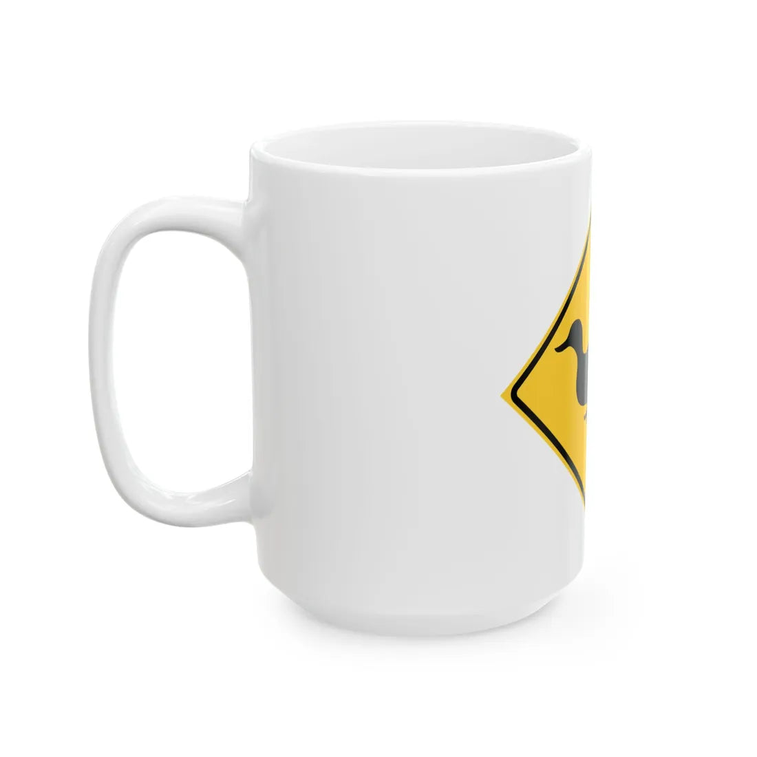 MUTCD-TX W11-25T (Texas) (Road Sign) White Coffee Mug - Go Mug Yourself