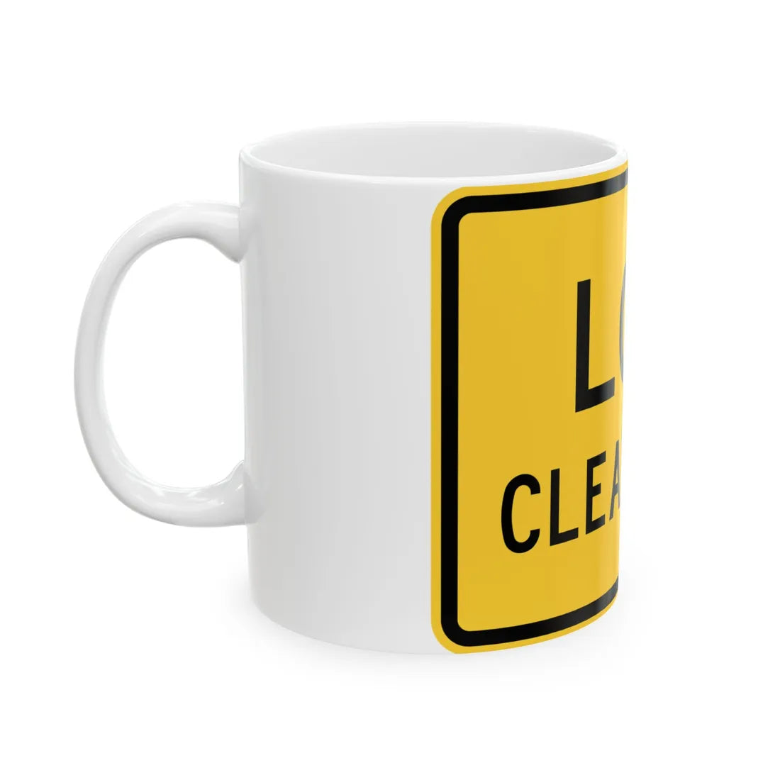 MUTCD-TX W12-2TP (Texas) (Road Sign) White Coffee Mug - Go Mug Yourself