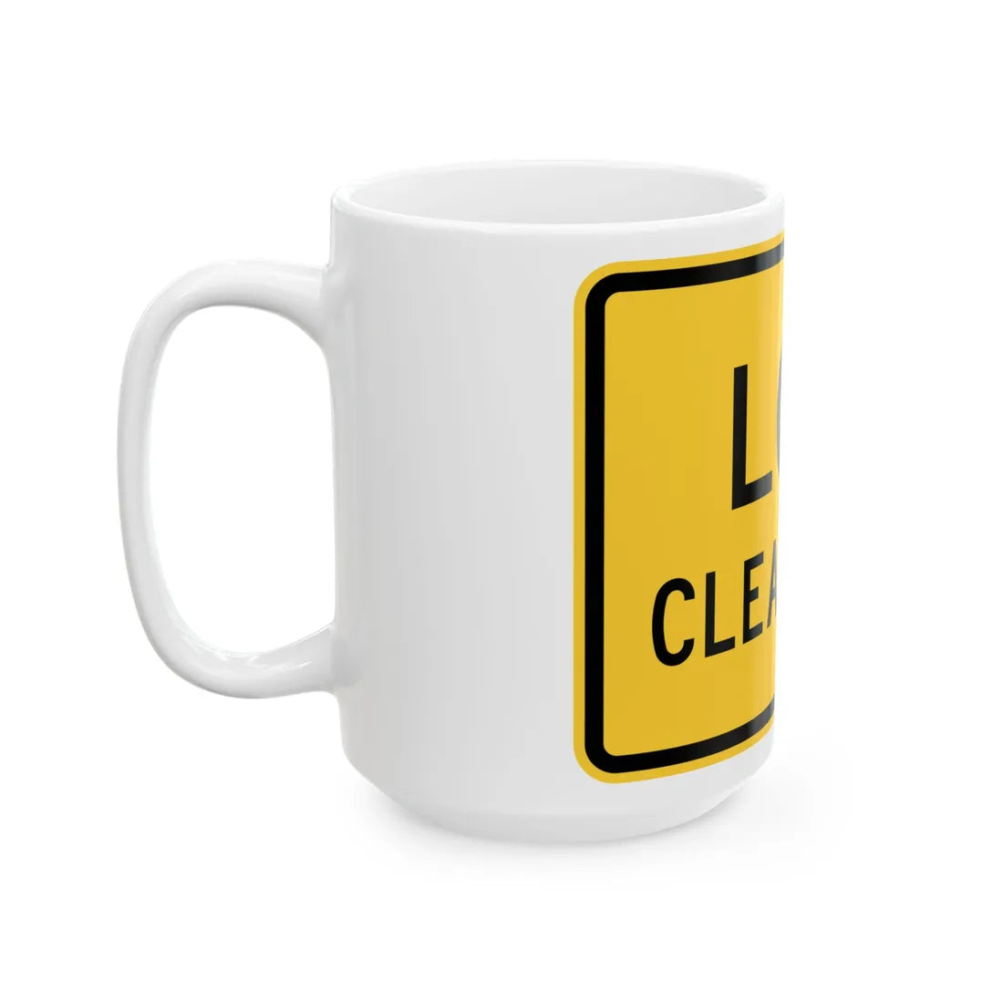 MUTCD-TX W12-2TP (Texas) (Road Sign) White Coffee Mug - Go Mug Yourself