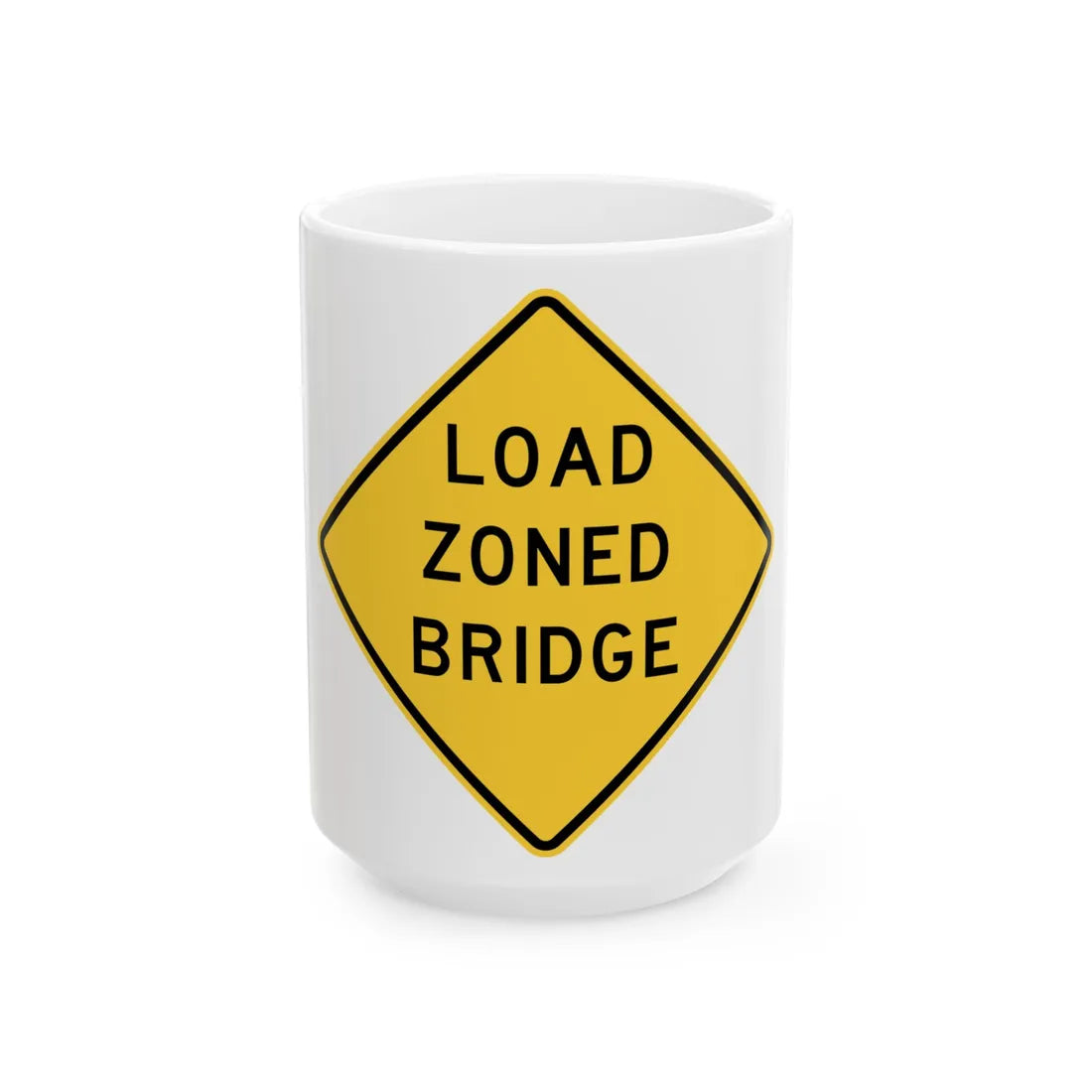 MUTCD-TX W12-5T (Texas) (Road Sign) White Coffee Mug 15oz - Go Mug Yourself