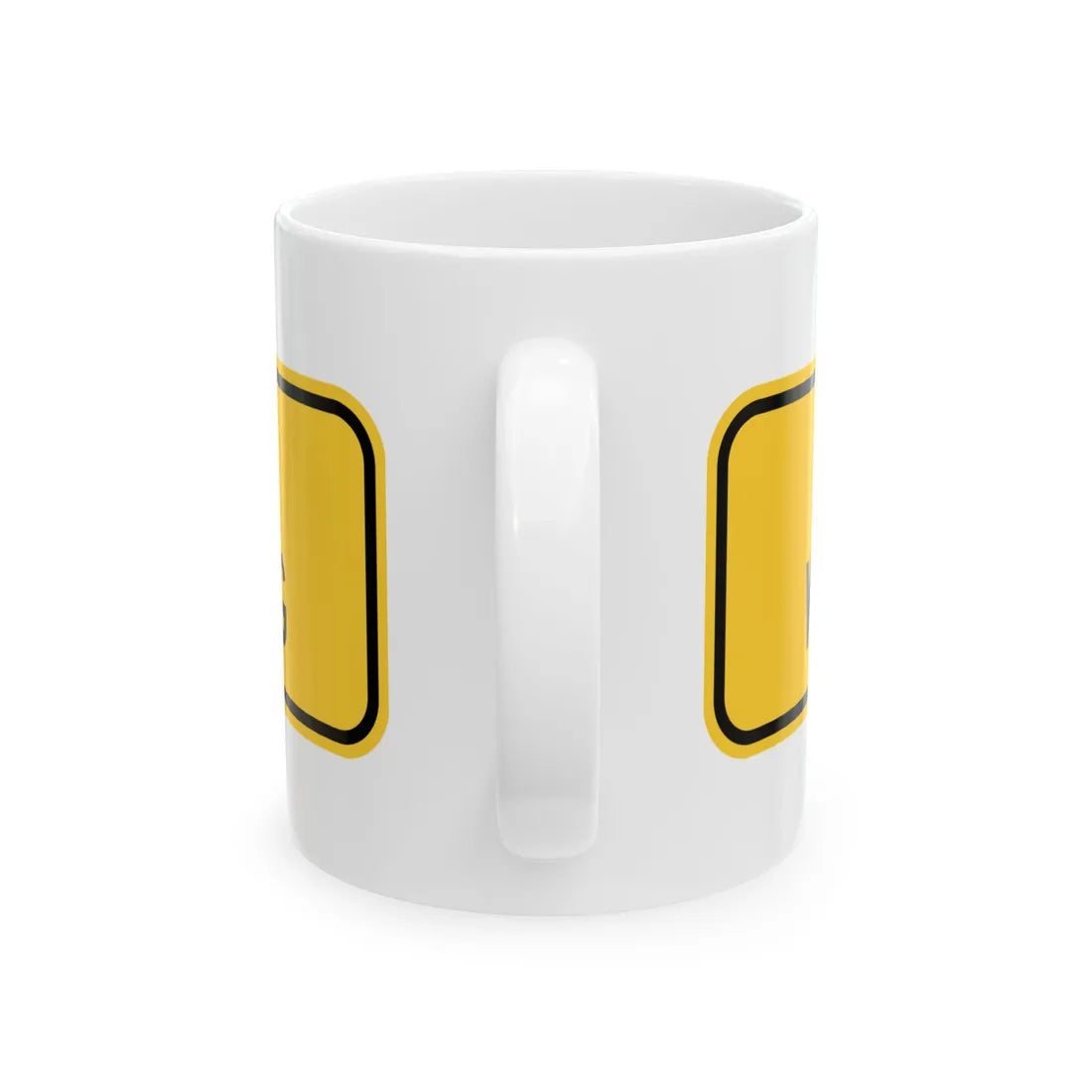 MUTCD-TX W13-8T (Texas) (Road Sign) White Coffee Mug - Go Mug Yourself
