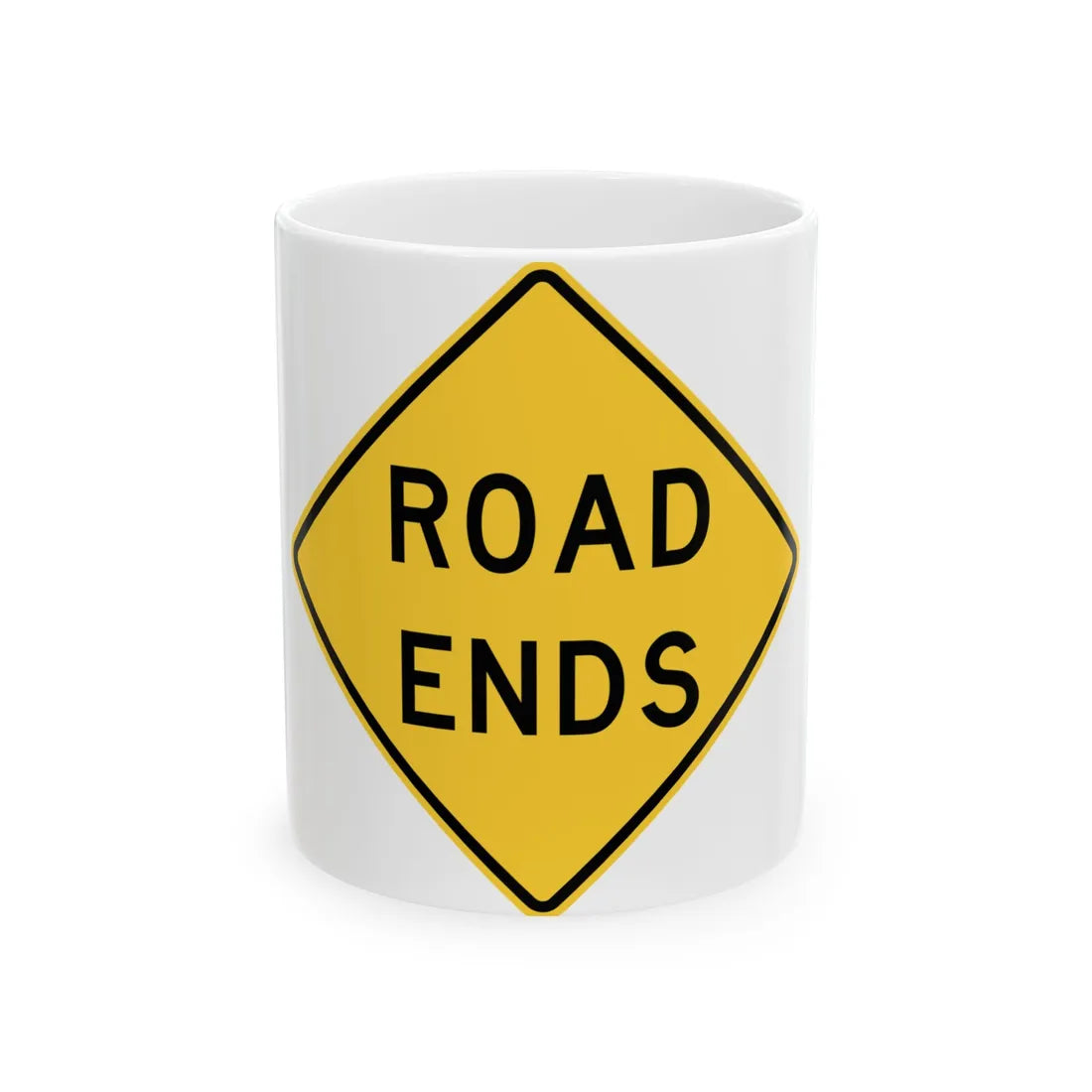 MUTCD-TX W14-1T (Texas) (Road Sign) White Coffee Mug 11oz - Go Mug Yourself