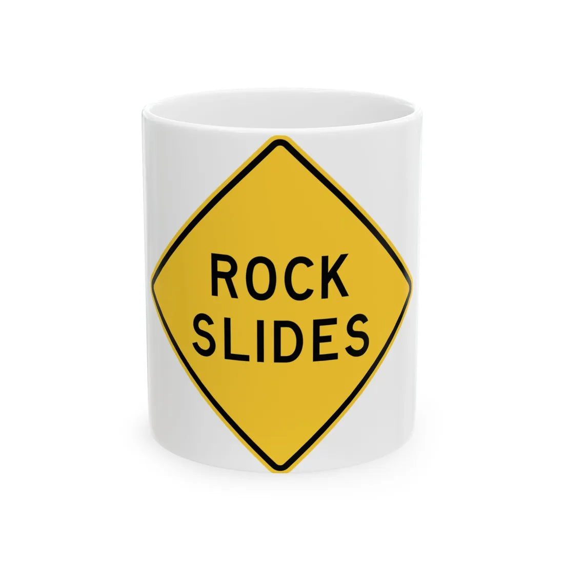 MUTCD-TX W17-11T (Texas) (Road Sign) White Coffee Mug 11oz - Go Mug Yourself