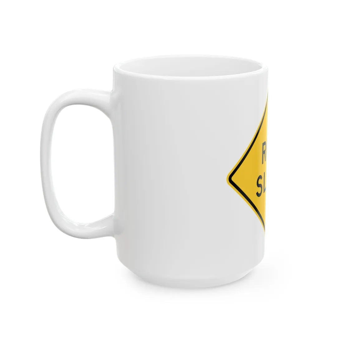 MUTCD-TX W17-11T (Texas) (Road Sign) White Coffee Mug - Go Mug Yourself