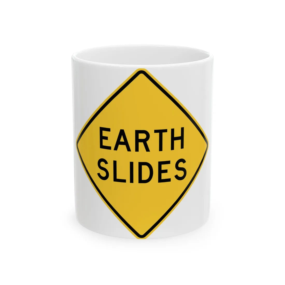 MUTCD-TX W17-12T (Texas) (Road Sign) White Coffee Mug 11oz - Go Mug Yourself