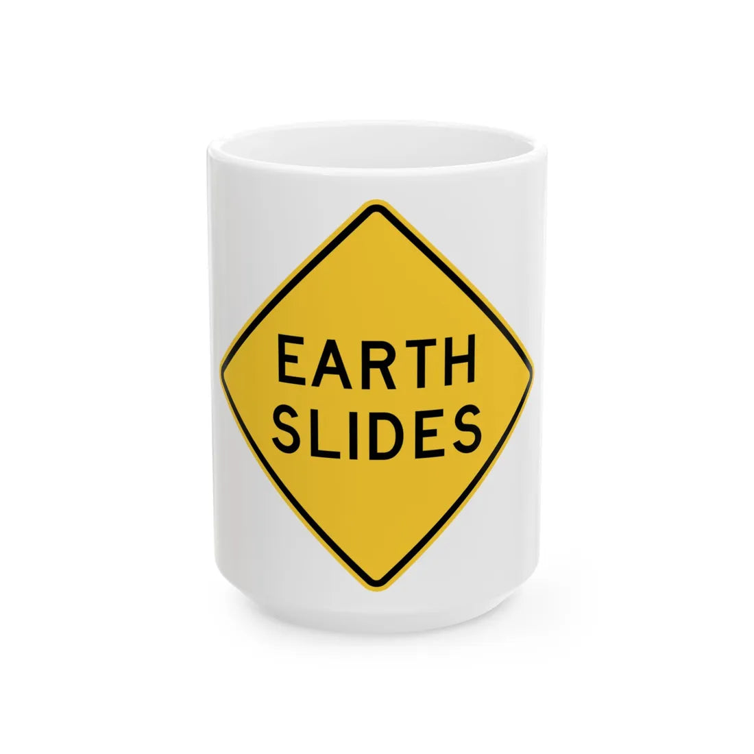 MUTCD-TX W17-12T (Texas) (Road Sign) White Coffee Mug 15oz - Go Mug Yourself