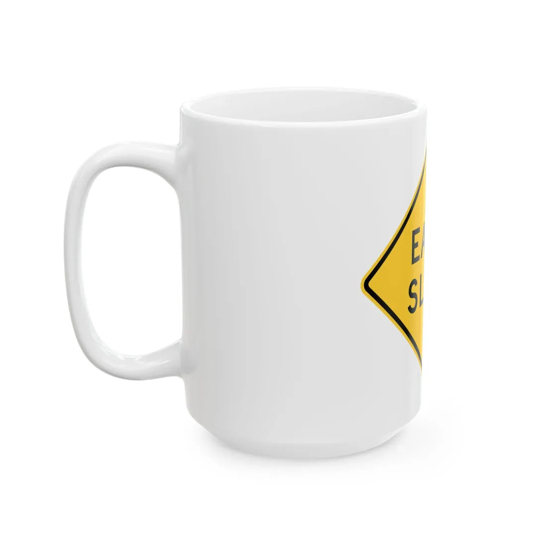 MUTCD-TX W17-12T (Texas) (Road Sign) White Coffee Mug - Go Mug Yourself