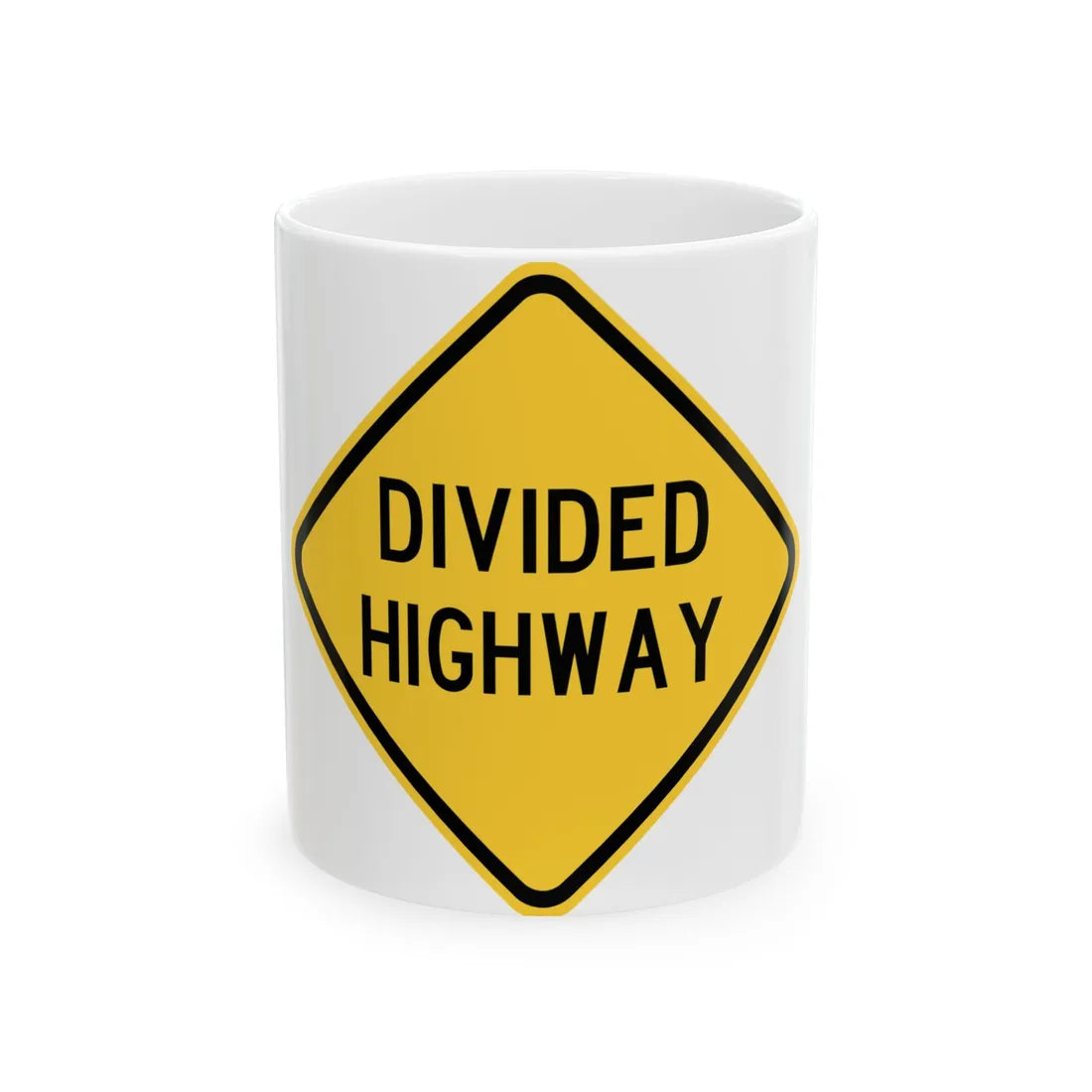MUTCD-TX W6-1aT (Texas) (Road Sign) White Coffee Mug 11oz - Go Mug Yourself