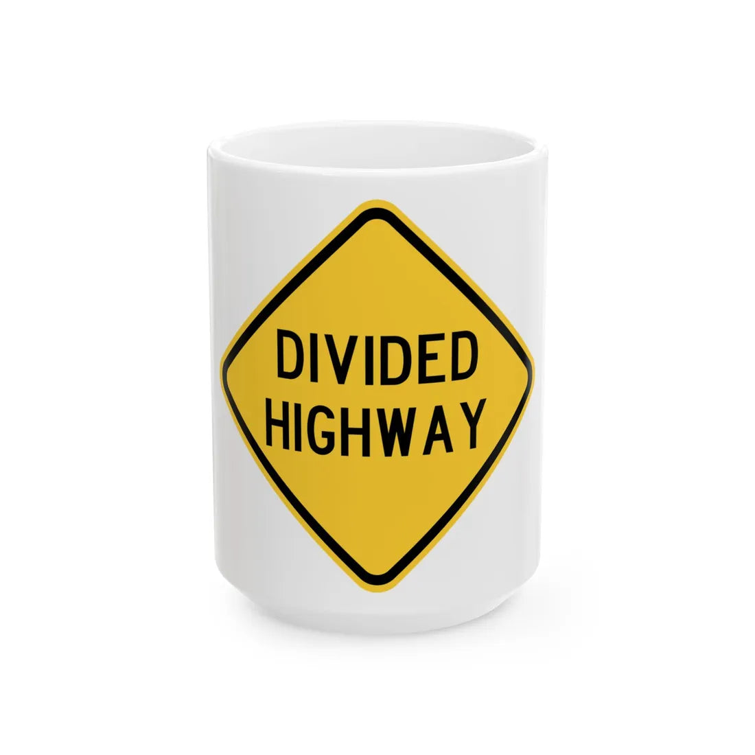 MUTCD-TX W6-1aT (Texas) (Road Sign) White Coffee Mug 15oz - Go Mug Yourself