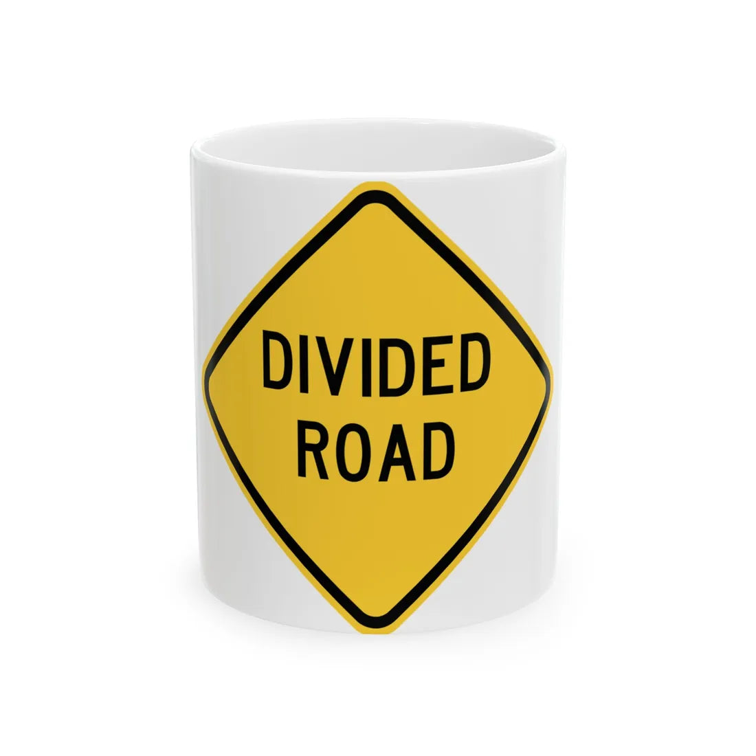 MUTCD-TX W6-1bT (Texas) (Road Sign) White Coffee Mug 11oz - Go Mug Yourself