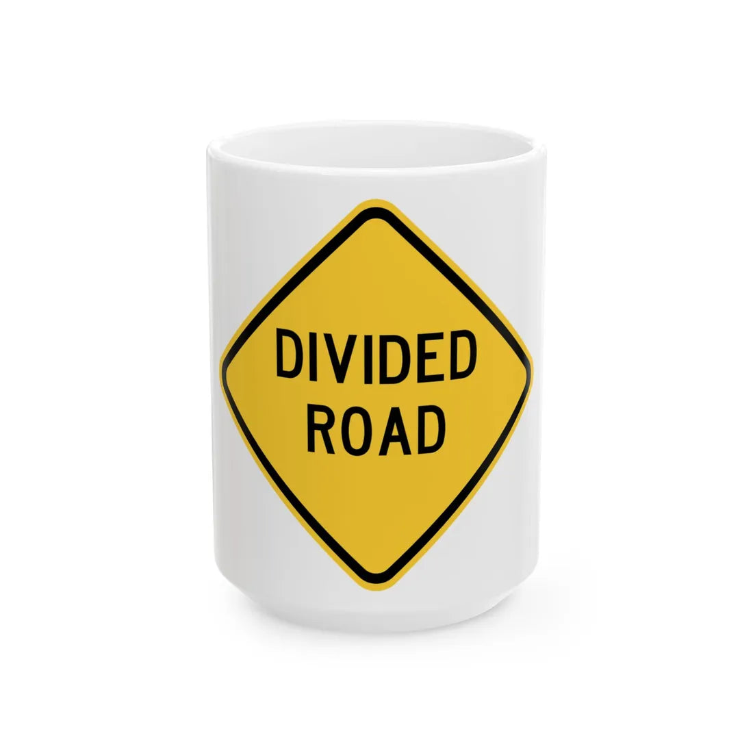 MUTCD-TX W6-1bT (Texas) (Road Sign) White Coffee Mug 15oz - Go Mug Yourself