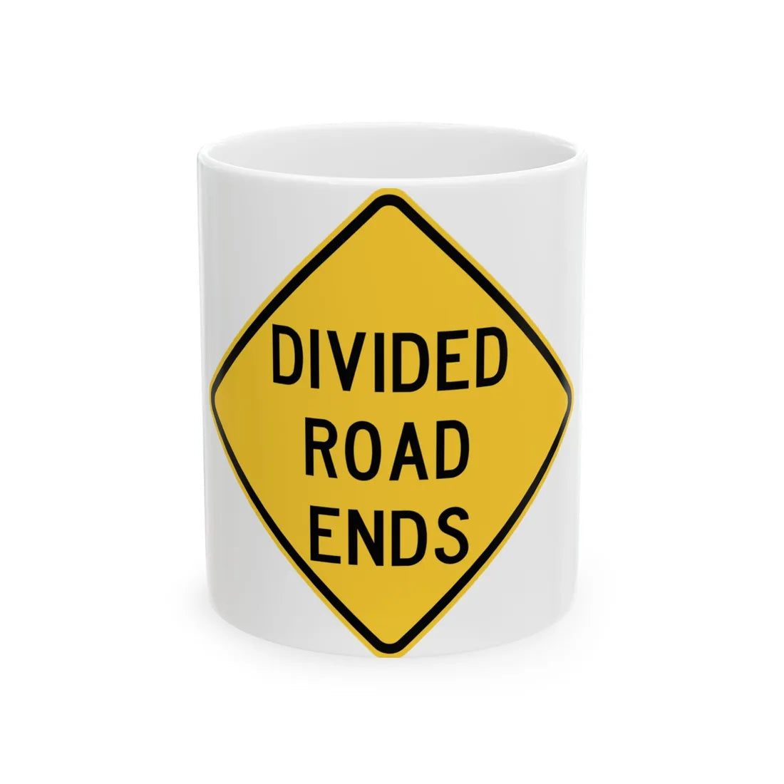 MUTCD-TX W6-2bT (Texas) (Road Sign) White Coffee Mug 11oz - Go Mug Yourself