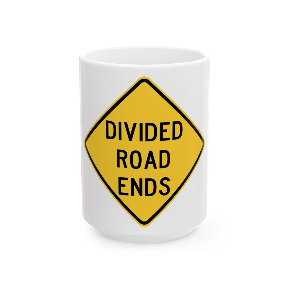 MUTCD-TX W6-2bT (Texas) (Road Sign) White Coffee Mug 15oz - Go Mug Yourself