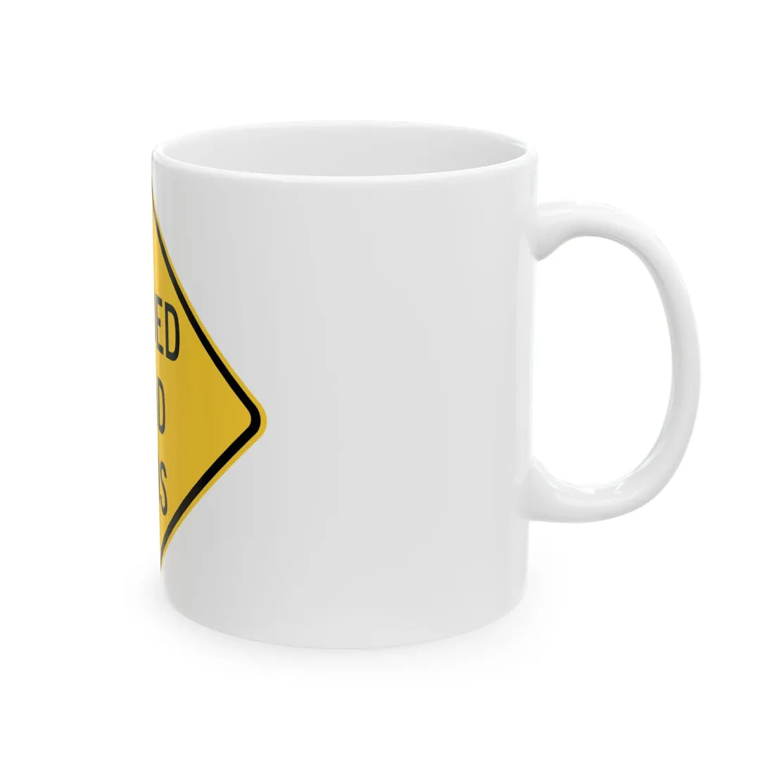 MUTCD-TX W6-2bT (Texas) (Road Sign) White Coffee Mug - Go Mug Yourself