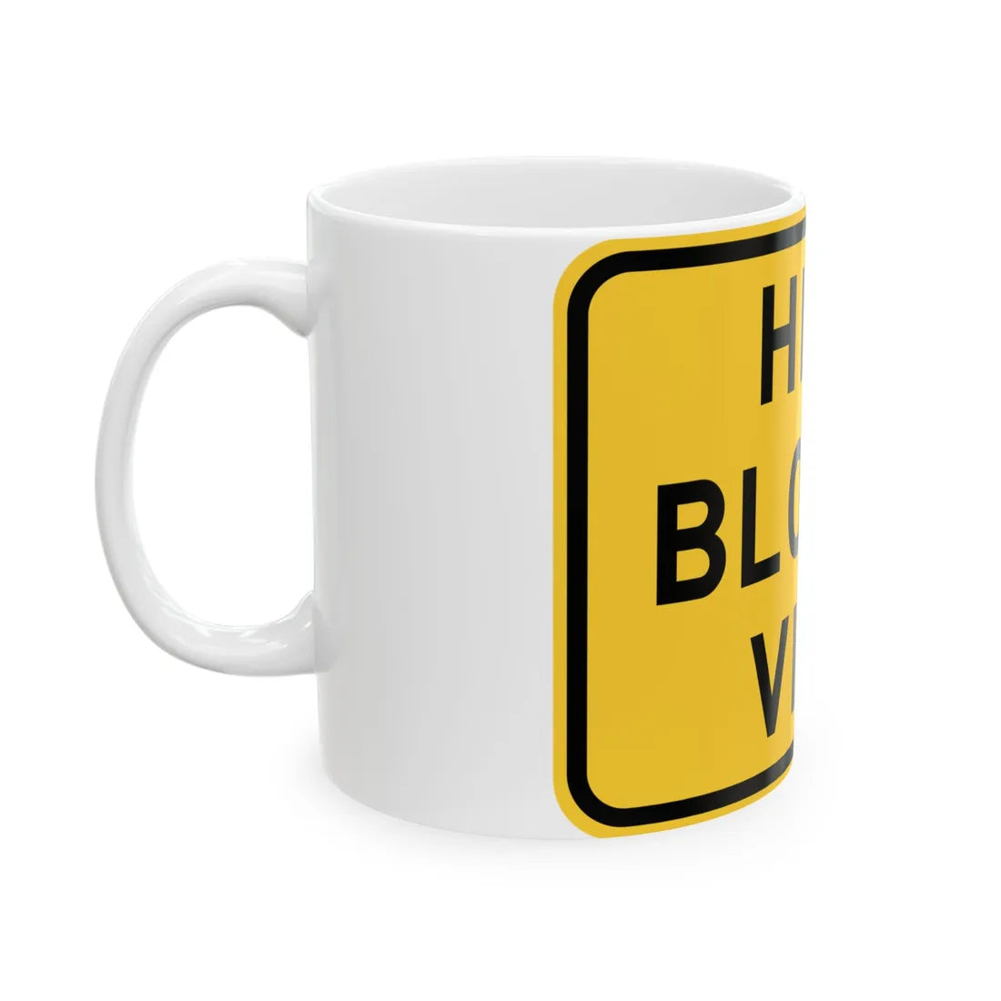 MUTCD-TX W7-6TP (Texas) (Road Sign) White Coffee Mug - Go Mug Yourself