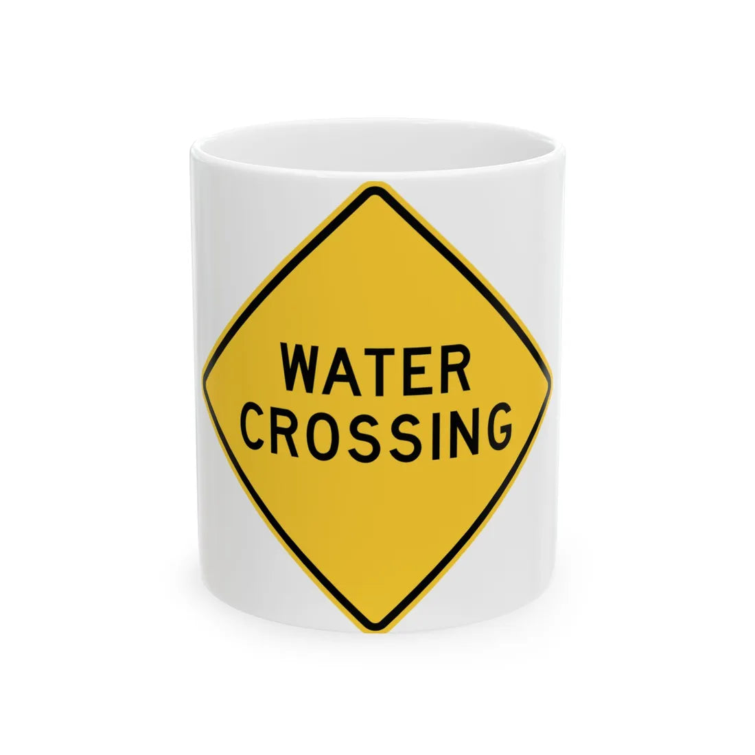 MUTCD-TX W8-18aT (Texas) (Road Sign) White Coffee Mug 11oz - Go Mug Yourself