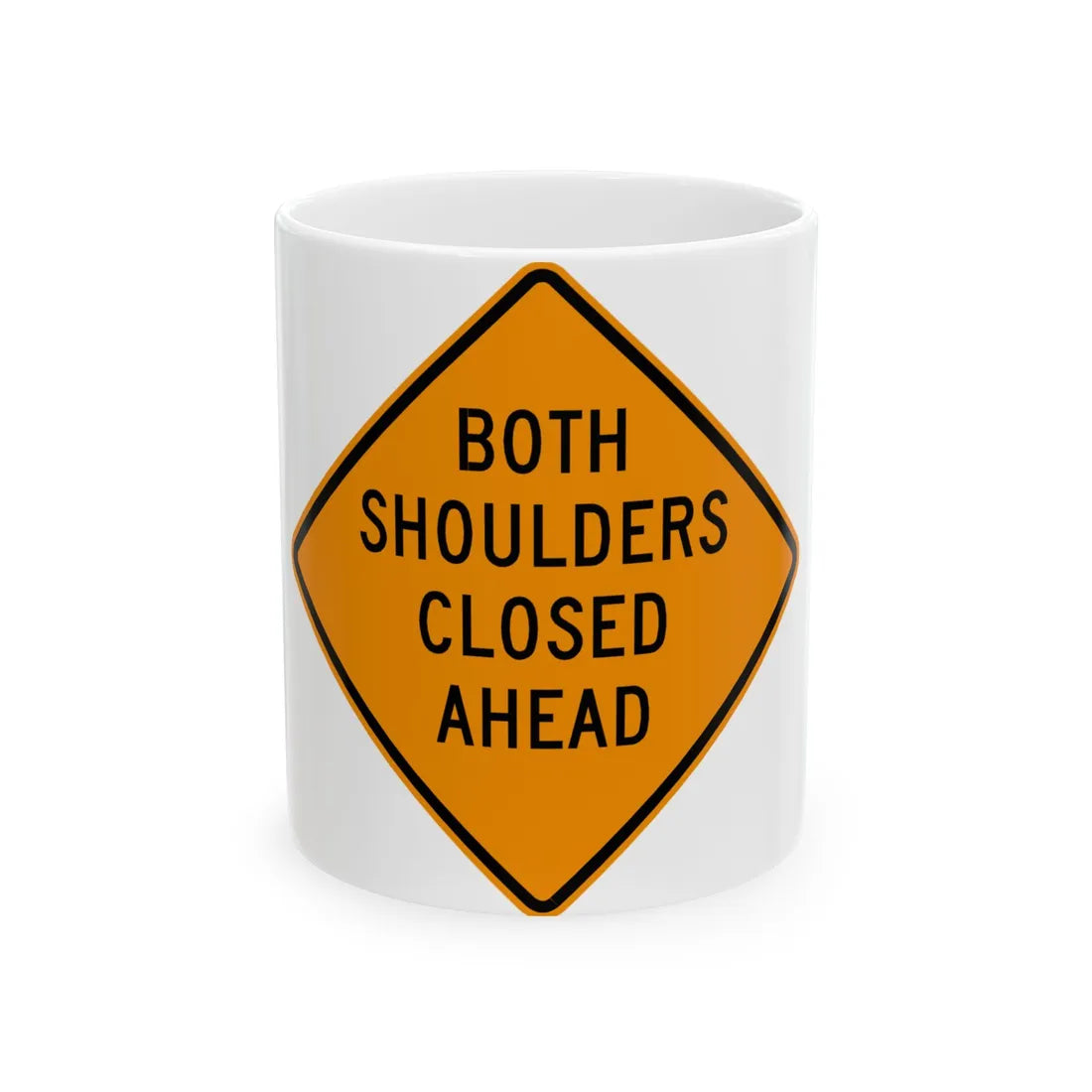 MUTCD-VA TW21-V12 (Virginia) (Road Sign) White Coffee Mug 11oz - Go Mug Yourself