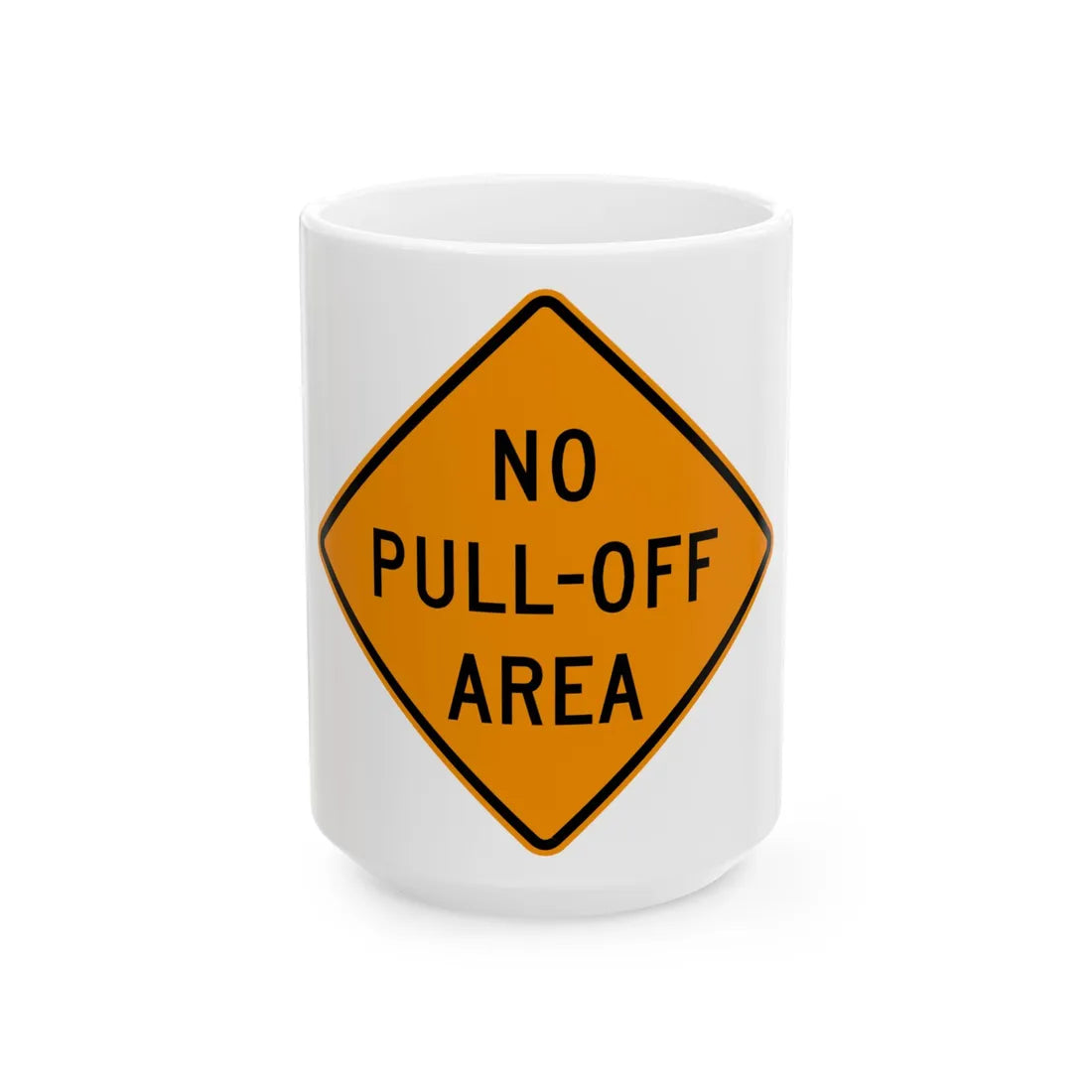 MUTCD-VA TW21-V15 (Virginia) (Road Sign) White Coffee Mug 15oz - Go Mug Yourself
