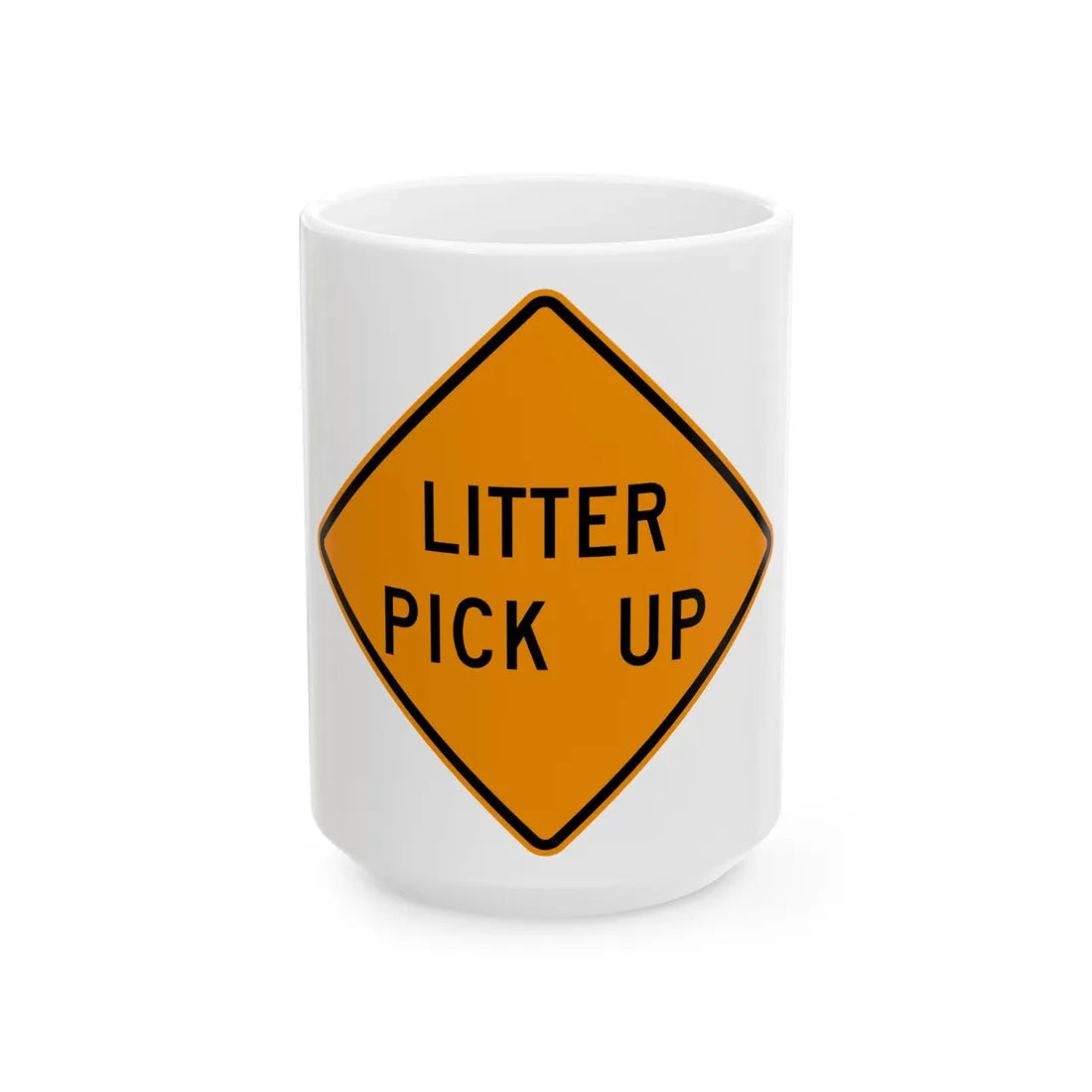 MUTCD-VA TW21-V7 (Virginia) (Road Sign) White Coffee Mug 15oz - Go Mug Yourself