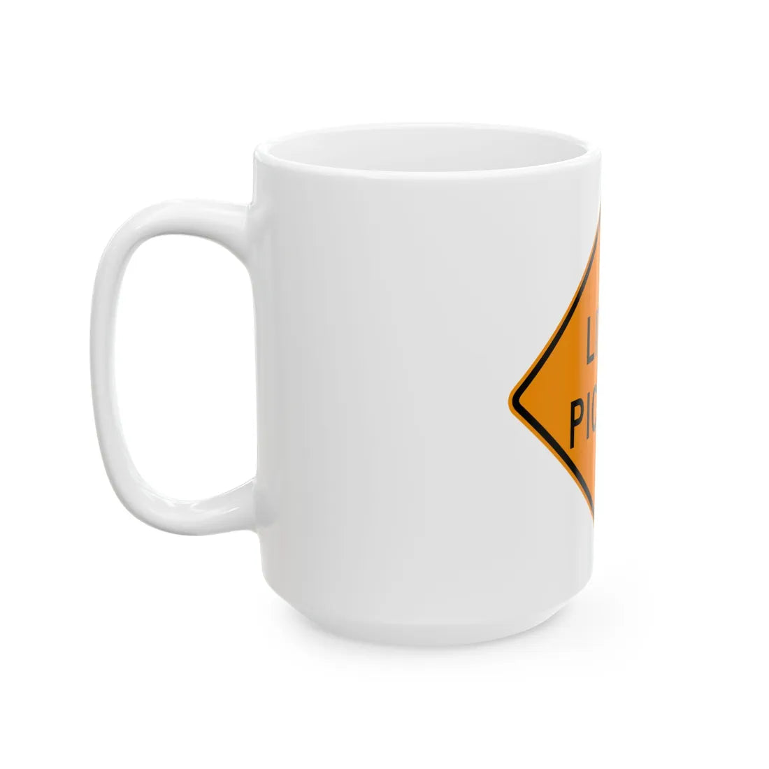 MUTCD-VA TW21-V7 (Virginia) (Road Sign) White Coffee Mug - Go Mug Yourself