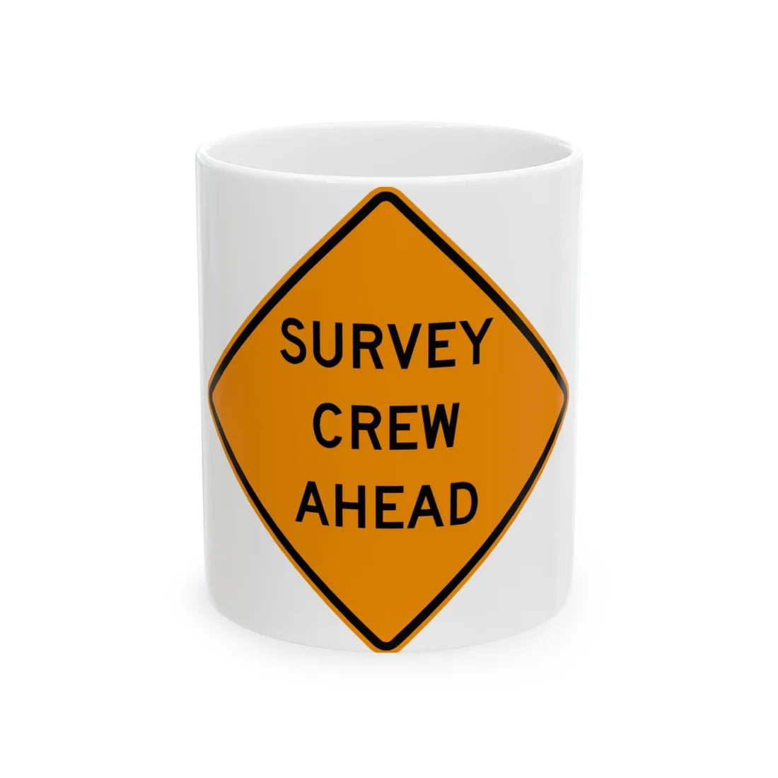 MUTCD-VA TW21-V8 (Virginia) (Road Sign) White Coffee Mug 11oz - Go Mug Yourself
