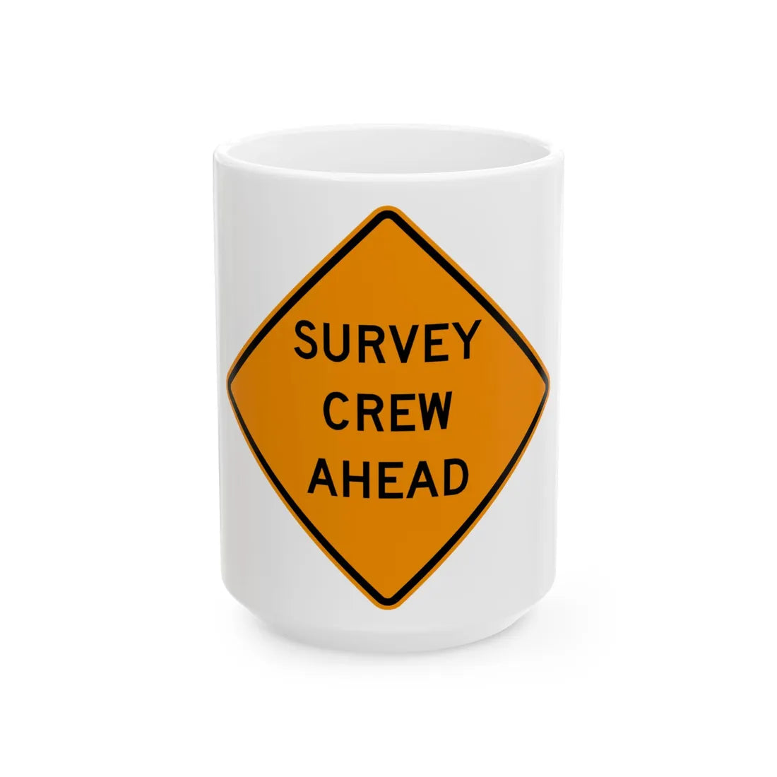 MUTCD-VA TW21-V8 (Virginia) (Road Sign) White Coffee Mug 15oz - Go Mug Yourself