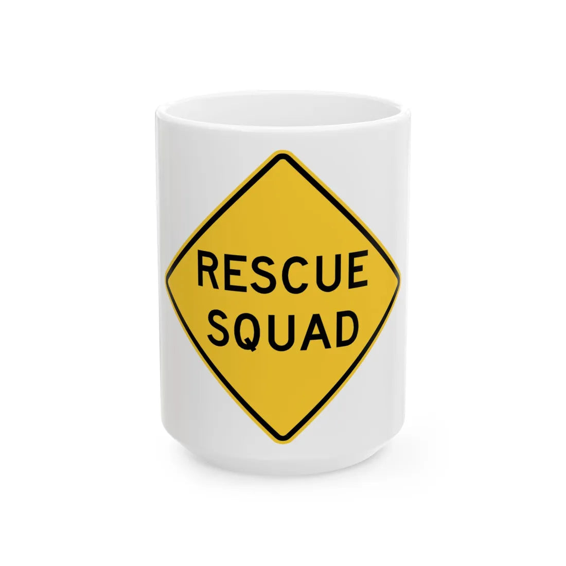 MUTCD-VA W11-V1 (Virginia) (Road Sign) White Coffee Mug 15oz - Go Mug Yourself