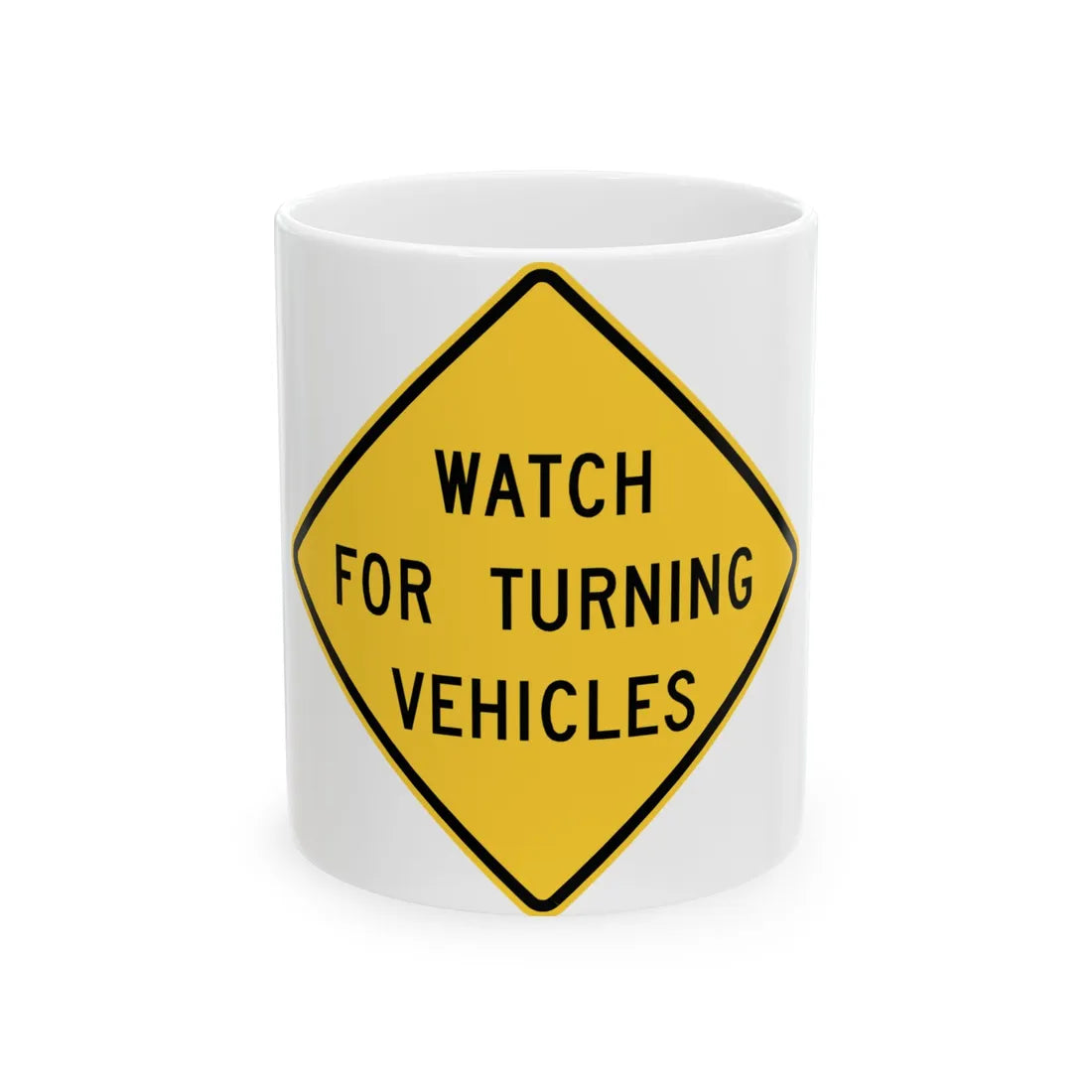 MUTCD-VA W11-V3 (Virginia) (Road Sign) White Coffee Mug 11oz - Go Mug Yourself