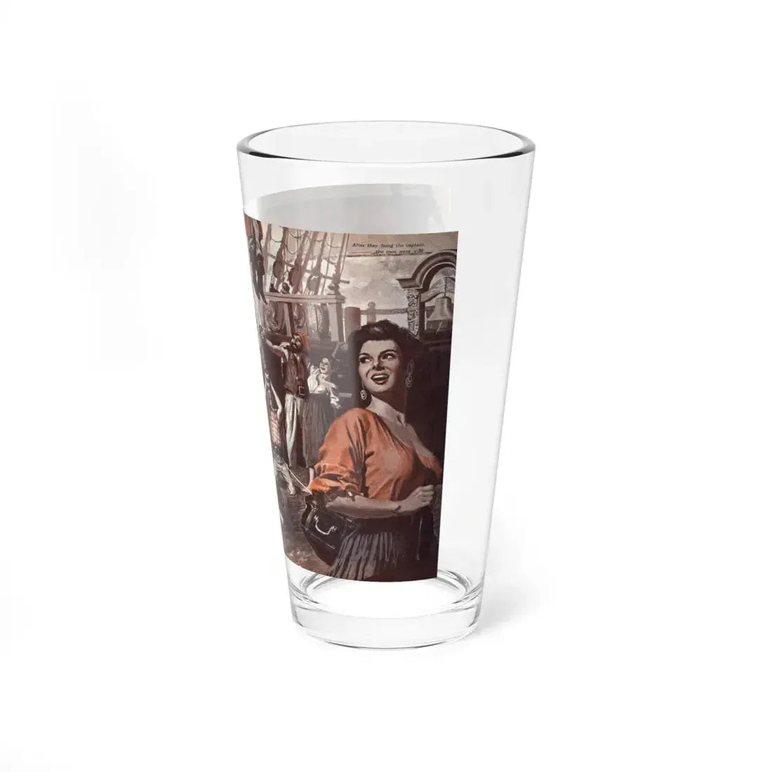 Mutiny on the Lust Ship, Wildcat Adventures, December 1961 (Magazine Illustration) Pint Glass 16oz - Go Mug Yourself