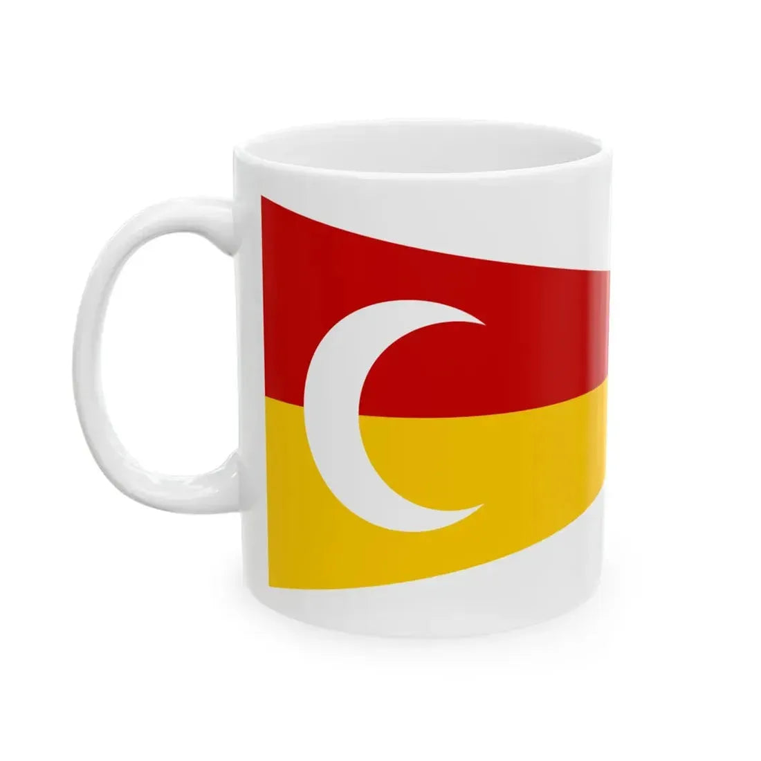 Muzzaffar Mogadishu area flag according to 1576 Portuguese map (Mali) White Coffee Mug - Go Mug Yourself