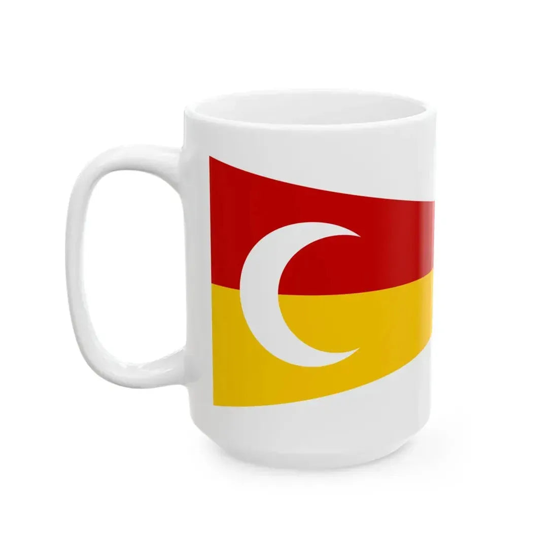 Muzzaffar Mogadishu area flag according to 1576 Portuguese map (Mali) White Coffee Mug - Go Mug Yourself