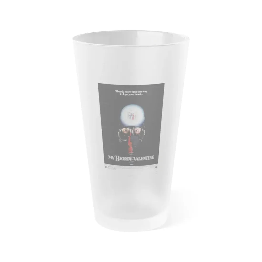 MY BLOODY VALENTINE 1981 Movie Poster - Frosted Pint Glass 16oz 16oz Frosted - Go Mug Yourself
