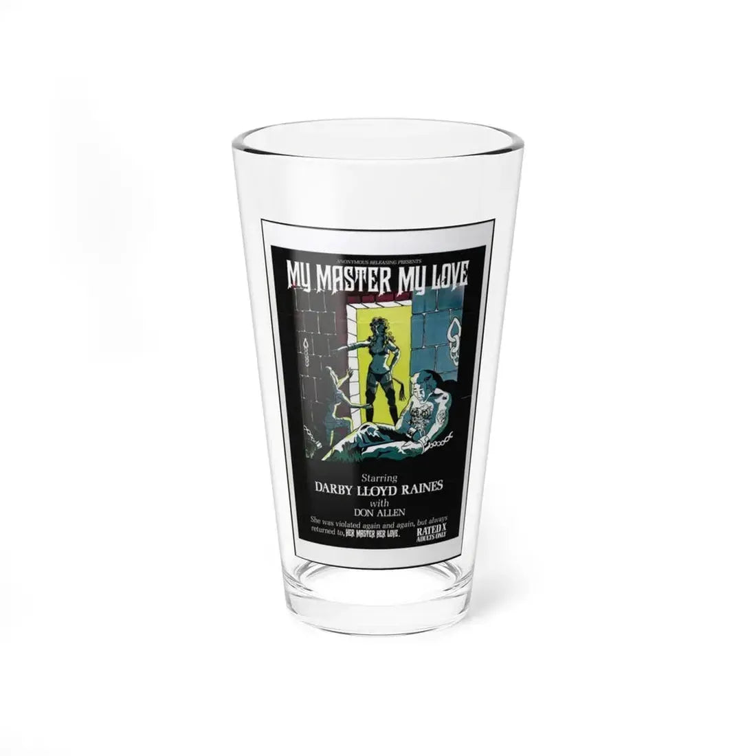 MY MASTER MY LOVE 1975 Movie Poster - Pint Glass 16oz 16oz - Go Mug Yourself