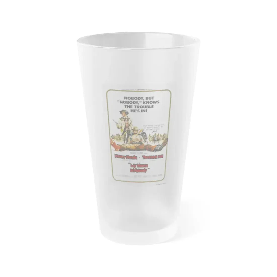MY NAME IS NOBODY 1973 Movie Poster - Frosted Pint Glass 16oz 16oz Frosted - Go Mug Yourself